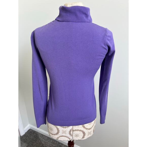 B-YU Turtleneck Long Sleeve Lightweight Pullover Sweater Medium - Picture 4 of 7